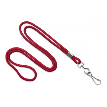 Round Nylon Woven 38" Lanyard w/metal swivel hook - 100 pack